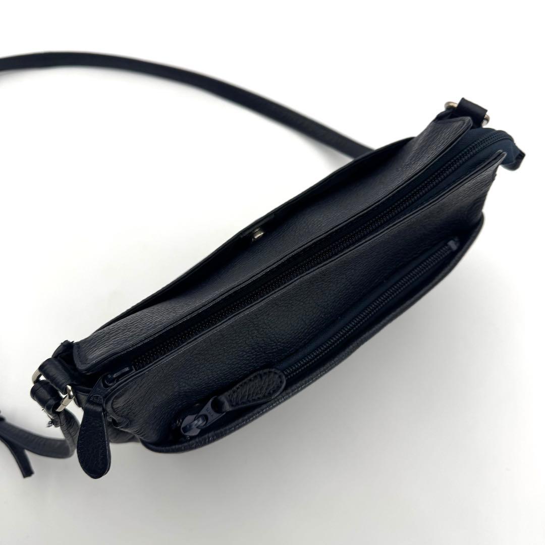 ✨現行・未使用級✨キタムラ ショルダーバッグ N2-40 立体ロゴ 斜め掛け 紺