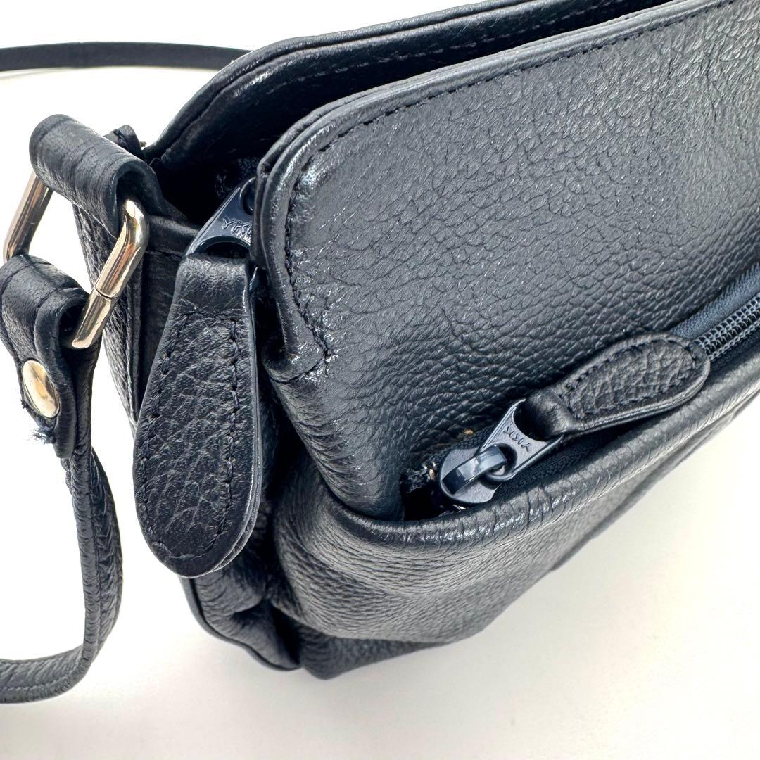 ✨現行・未使用級✨キタムラ ショルダーバッグ N2-40 立体ロゴ 斜め掛け 紺