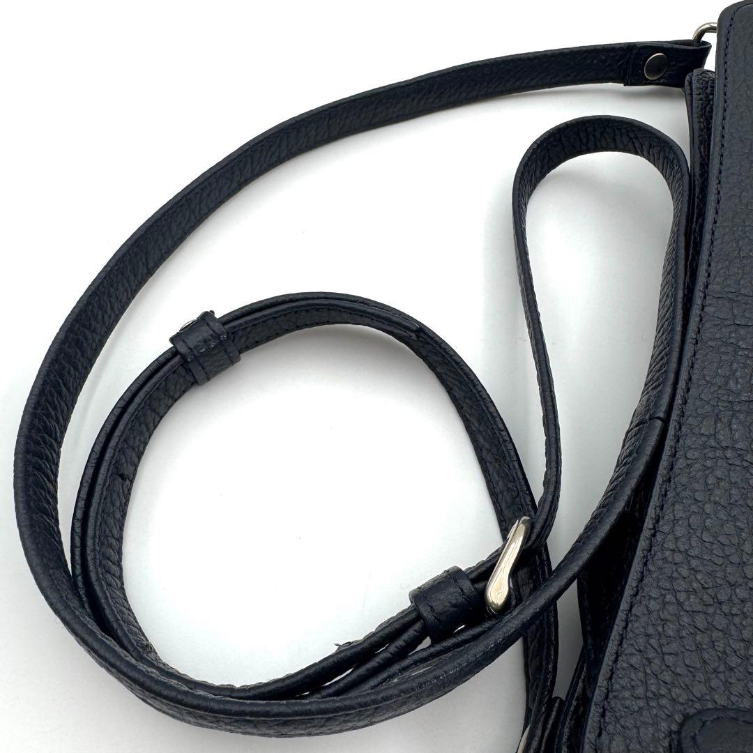 ✨現行・未使用級✨キタムラ ショルダーバッグ N2-40 立体ロゴ 斜め掛け 紺