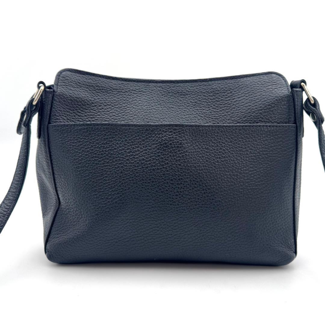 ✨現行・未使用級✨キタムラ ショルダーバッグ N2-40 立体ロゴ 斜め掛け 紺