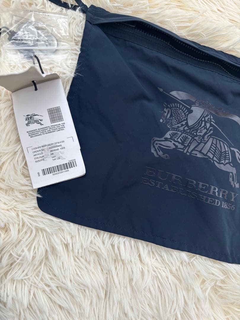 バーバリー　14y164cm ネイビー フレアシルエット トレンチコート