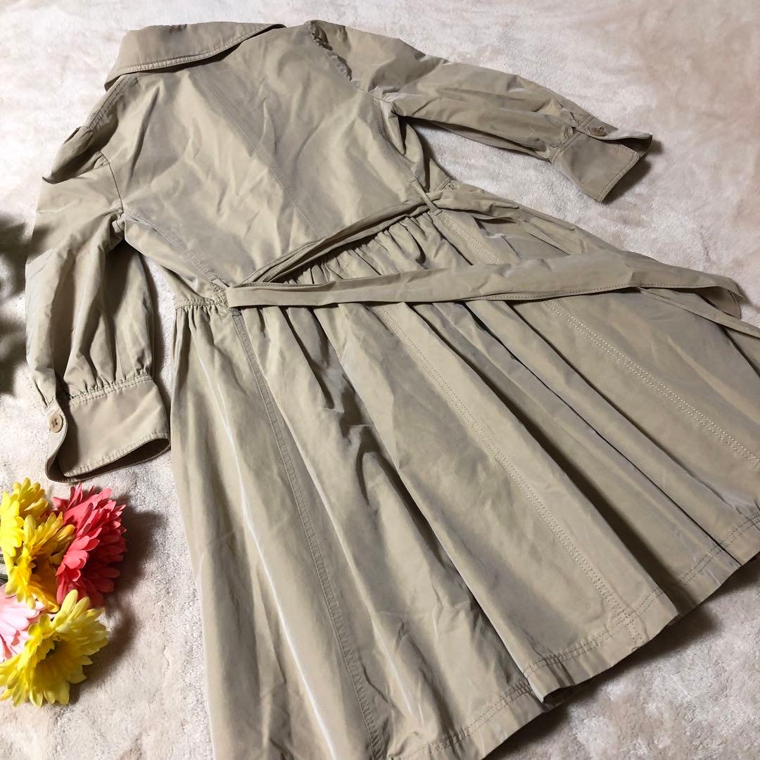 AKI　バーバリーブルーレーベル　トレンチコート　Aライン　ノバチェック