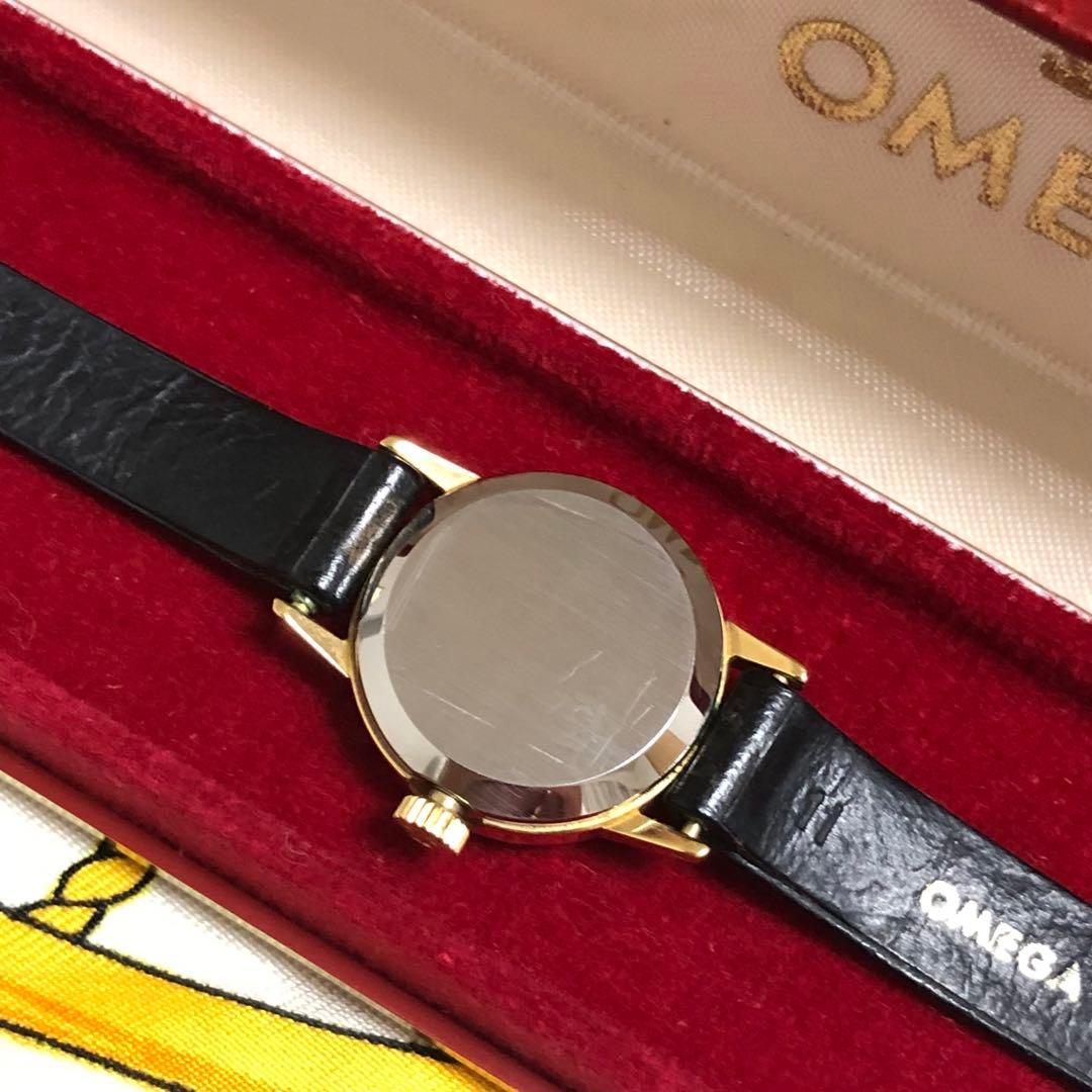 80s オメガ OMEGA レディース 手巻 ジュネーブ 箱 稼働品 ベルト交済