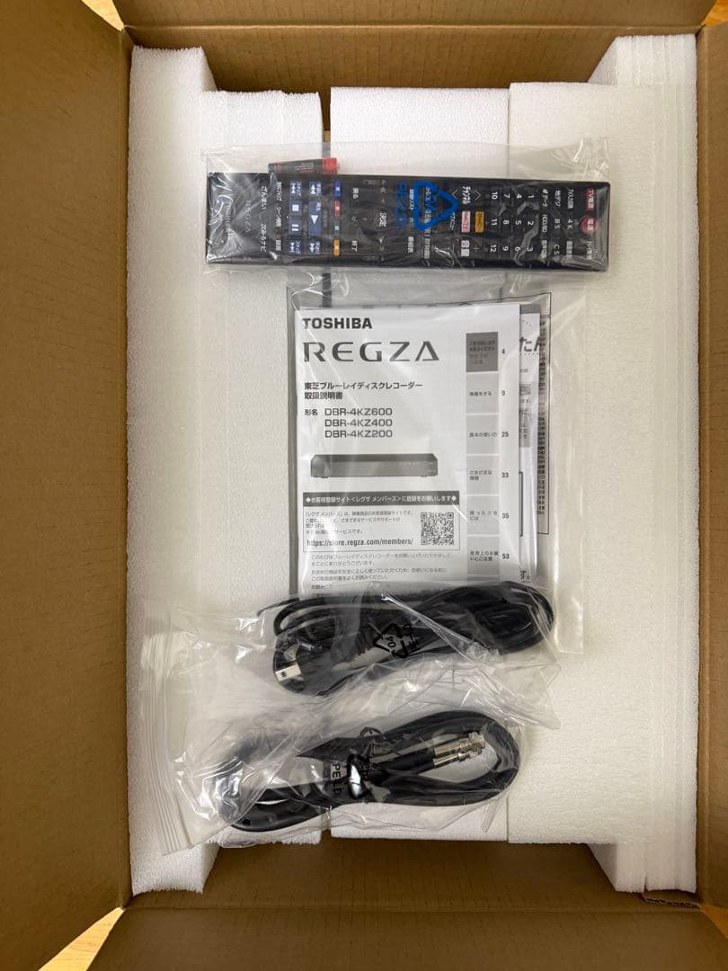 レコーダー TOSHIBA REGZA DBR-4KZ200 2TB