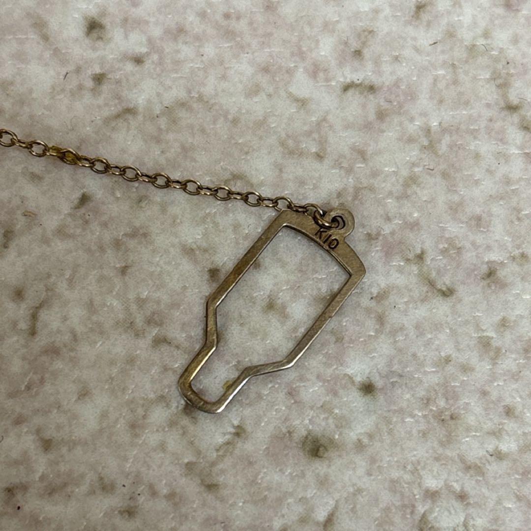 わ*ん様 本物 K10 刻印 約3.87g タイピン 当時物 石付 アクセサリー