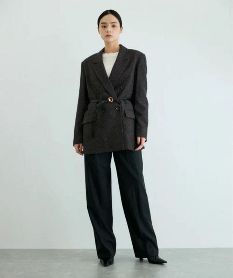 ADAM ET ROPE' FEMME ウールネップテーラードジャケット