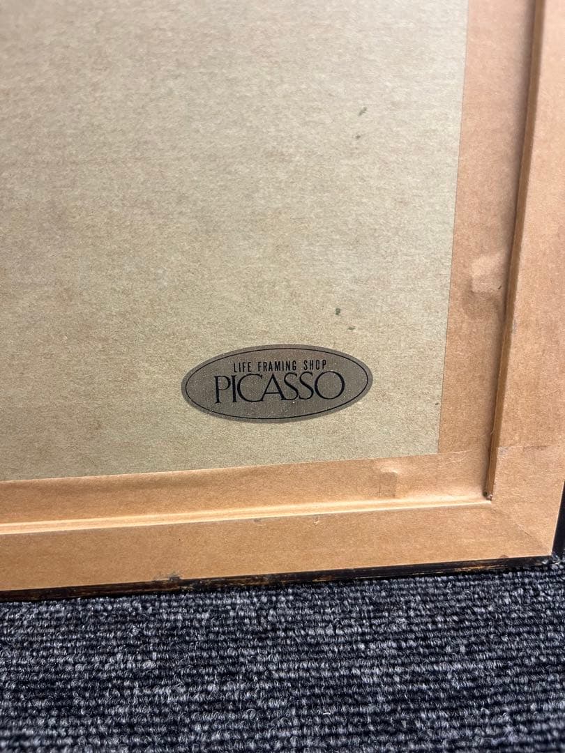 リトグラフ　アンドレ・ブラジリエ　ベンチの女性