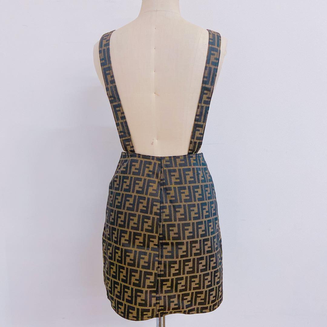 6FM108 FENDI フェンディ オーバーオール ズッカ柄 サロペット