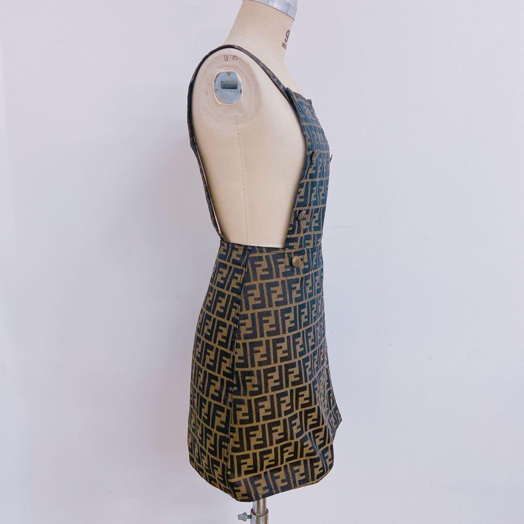 6FM108 FENDI フェンディ オーバーオール ズッカ柄 サロペット