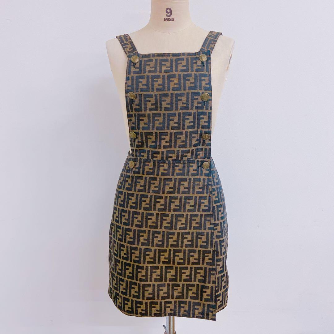 6FM108 FENDI フェンディ オーバーオール ズッカ柄 サロペット