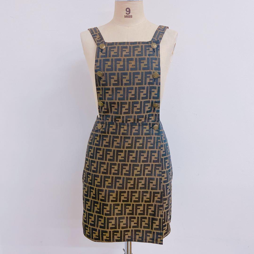 6FM108 FENDI フェンディ オーバーオール ズッカ柄 サロペット