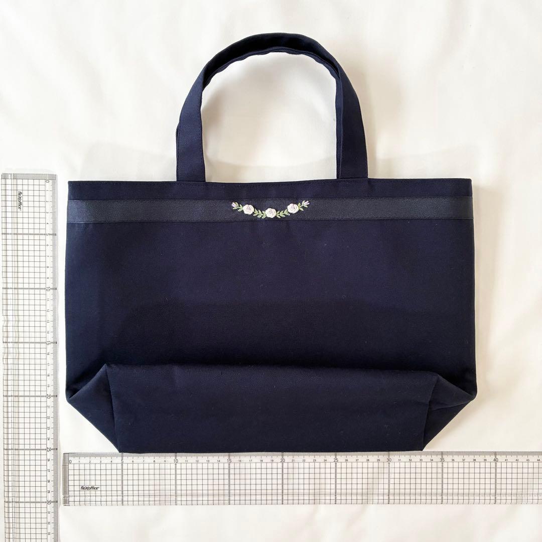 こん　手刺繍　上履き入れ　折り紙ケース　サブバッグ【1/2】