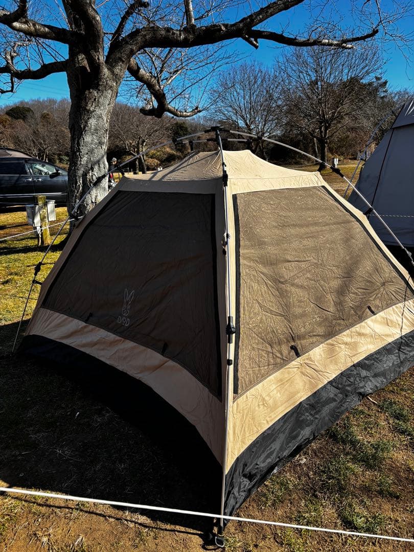 DOD カンガルーテントM ベージュ・ブラック 収納バッグ付き