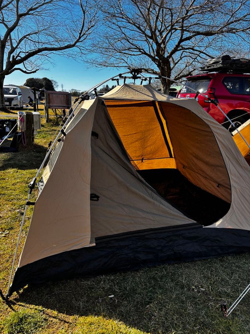 DOD カンガルーテントM ベージュ・ブラック 収納バッグ付き