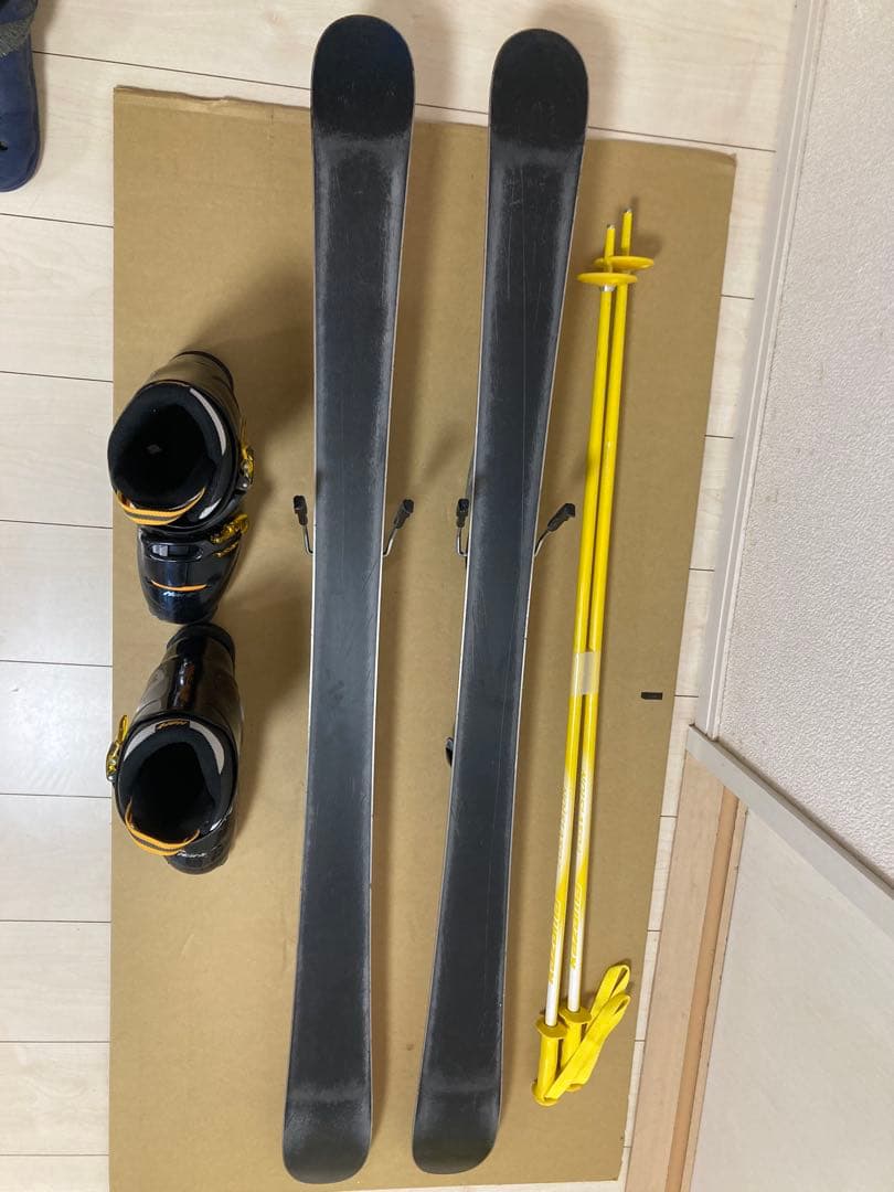 KAZAMAジュニア用スキー板130cm ブーツ24cmストック100cm