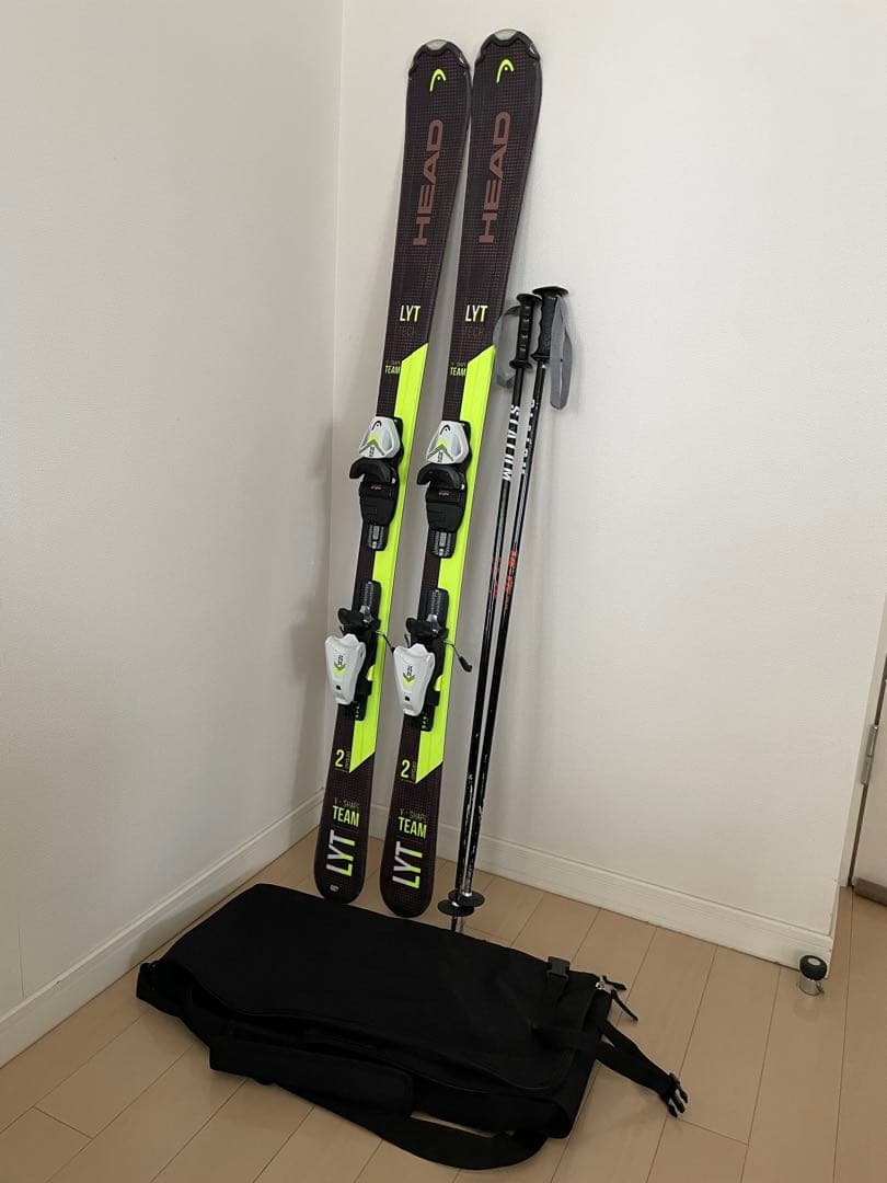 HEAD スキー板（137cm）、ポール、スキーケース