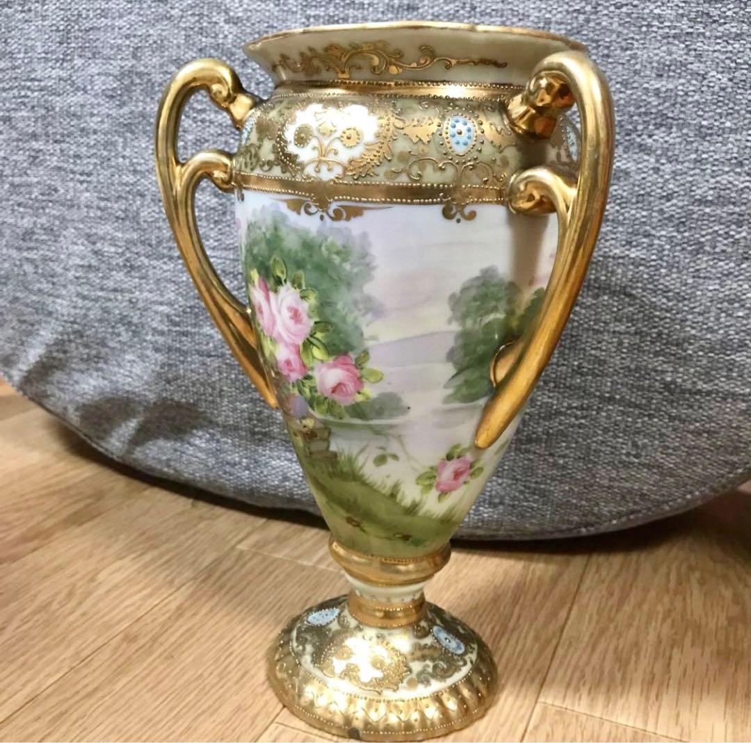 オールドノリタケ 花瓶 マルキ印