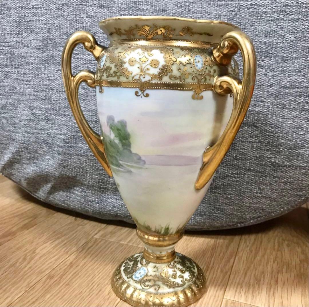 オールドノリタケ 花瓶 マルキ印