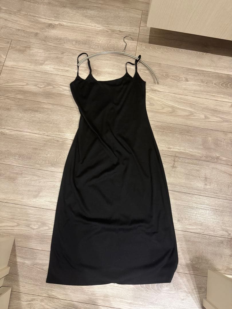 【ペチコート付】CLANE SHIRRING LONG ONEPIECE