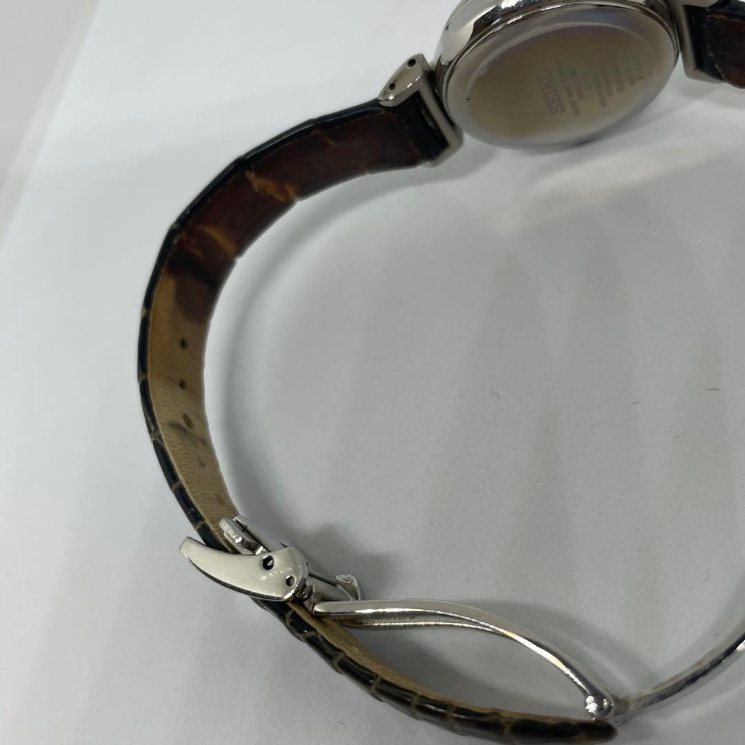SEIKO エクセリーヌ シェル文字盤　ソーラー電波 ワールドタイム 替ベルト