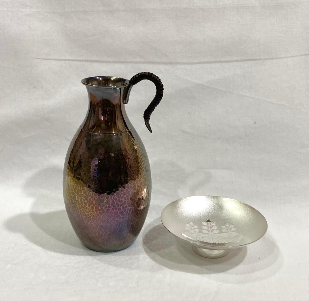 あ*3様 銀製チロリ(刻印　銀製)と銀杯(刻印　silver)