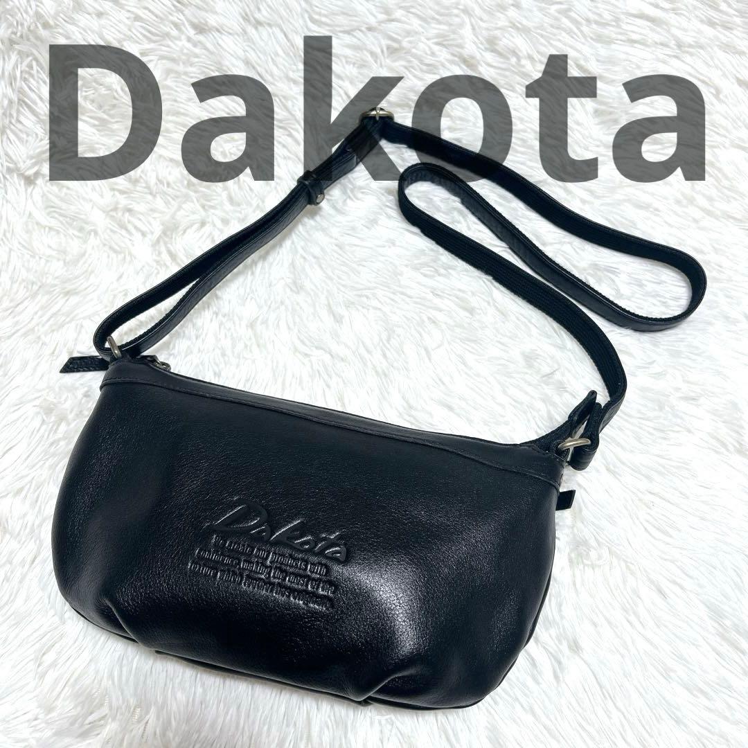 半*ご様 【新品】ダコタ ショルダーバッグ ジェントリー レザー ブラック 斜め
