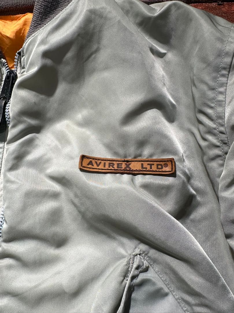 年末限定値下げ AVIREX MA-1 90s USA アーチロゴ