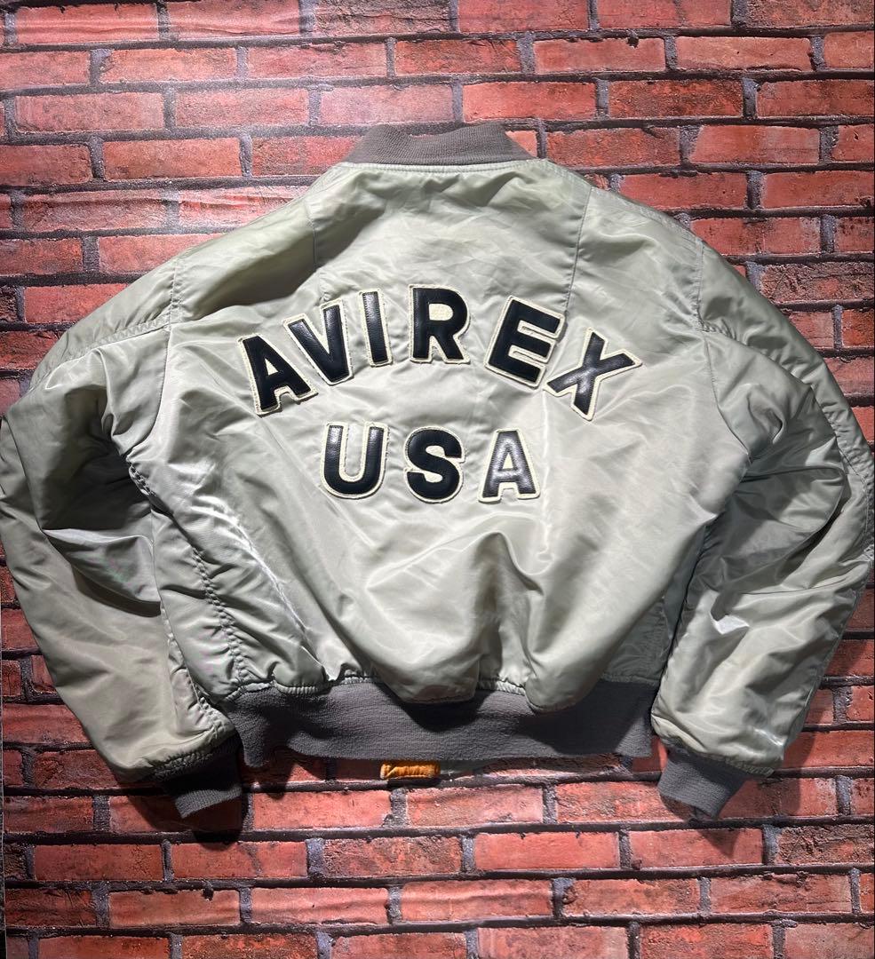 年末限定値下げ AVIREX MA-1 90s USA アーチロゴ