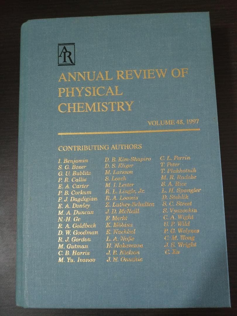 ANNU REV PHYS CHEM v48 1997 物理化学年次学術雑誌