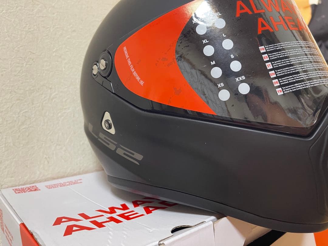 LS2 ストリートファイターフールフェイスヘルメット ブラック(サイズ:L)