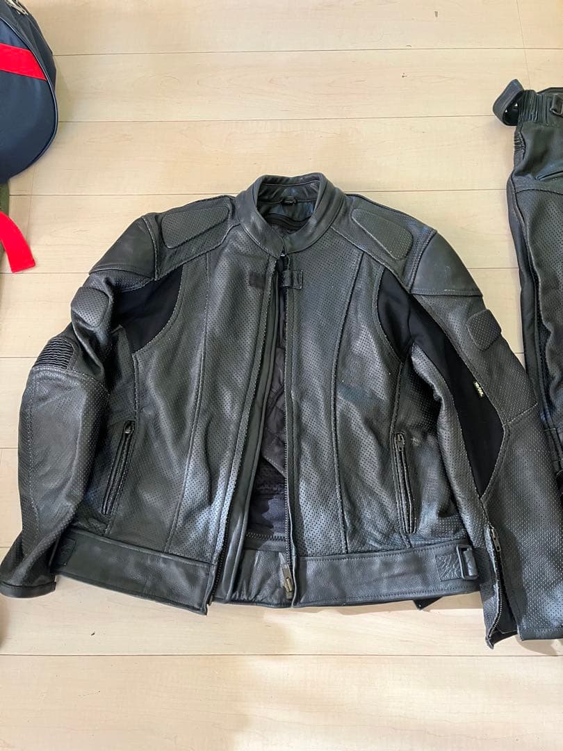 Clooney クルーニーレザージャケットxLとレザーパンツセット 36