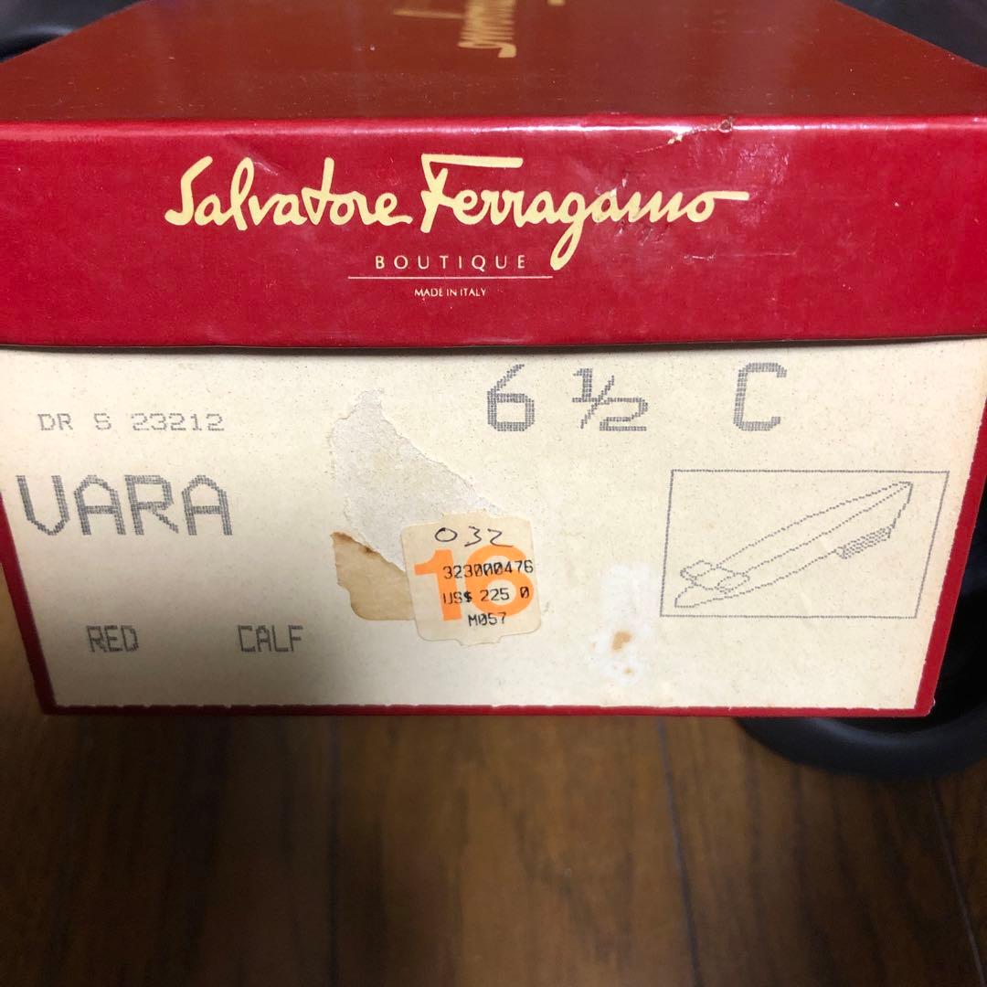 〔未使用〕Salvatore Ferragamo リボン付きフラットシュー