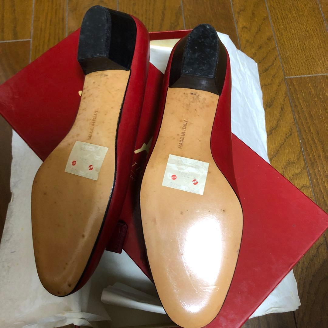 〔未使用〕Salvatore Ferragamo リボン付きフラットシュー
