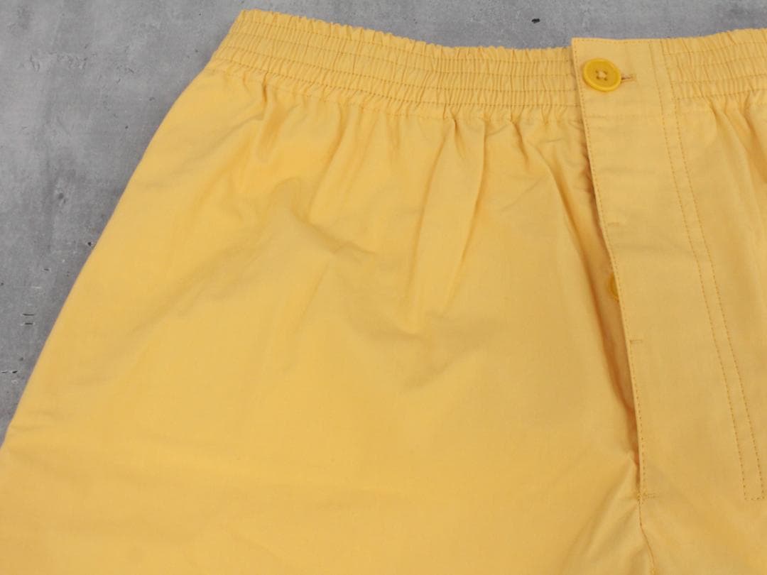 ▲HERMESエルメス ショートパンツ ボタンホック コットン イエロー