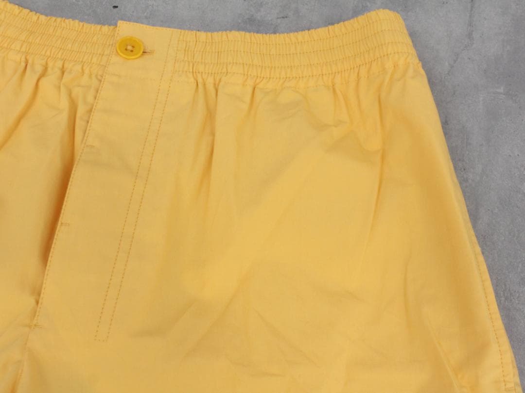 ▲HERMESエルメス ショートパンツ ボタンホック コットン イエロー