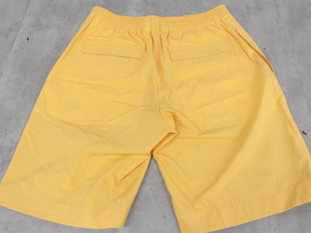 ▲HERMESエルメス ショートパンツ ボタンホック コットン イエロー