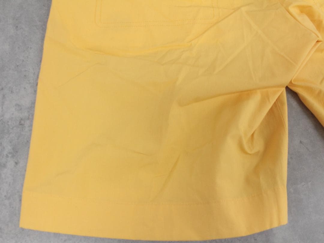 ▲HERMESエルメス ショートパンツ ボタンホック コットン イエロー