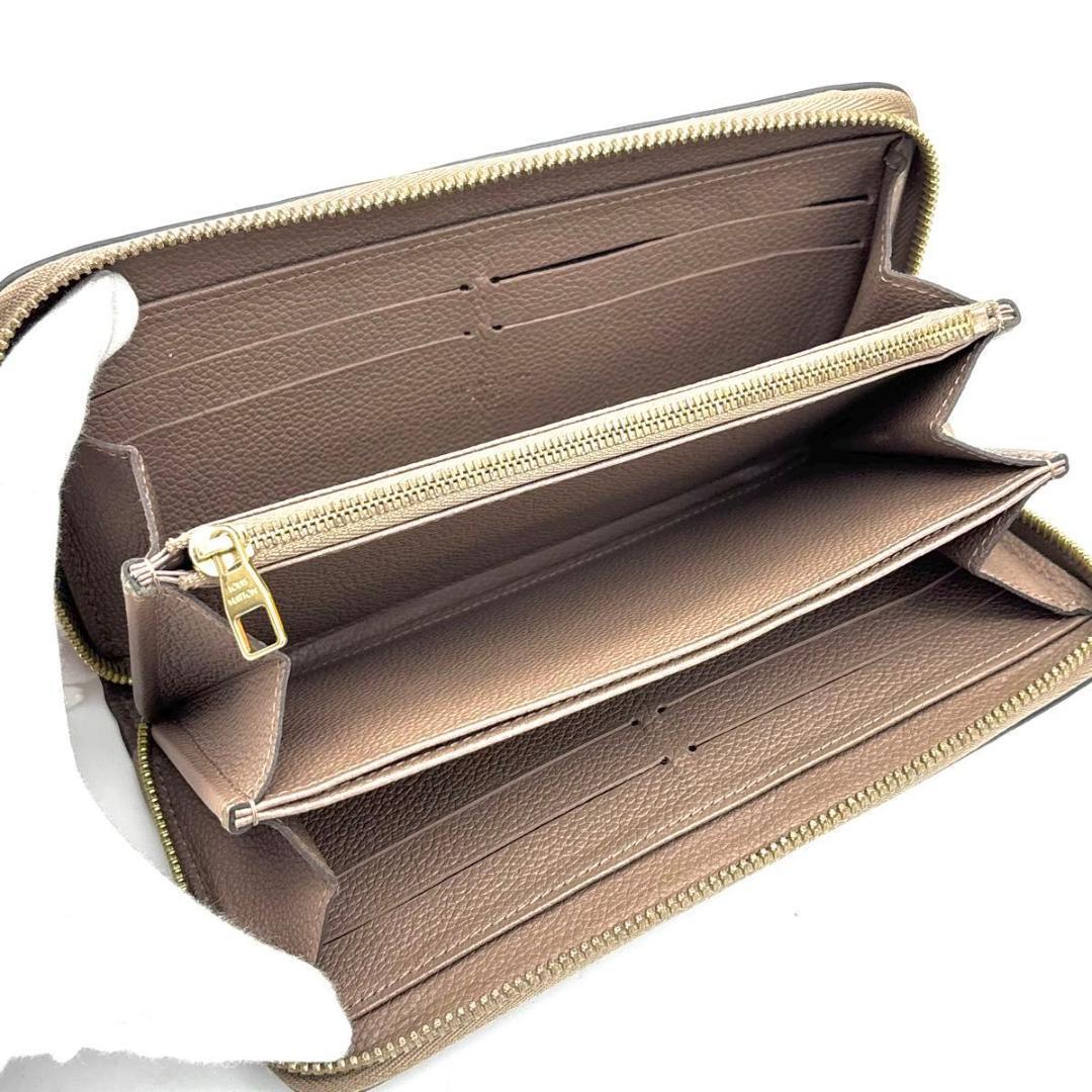 【付属品完備】ルイヴィトン アンプラント ジッピーウォレット ベージュ 長財布