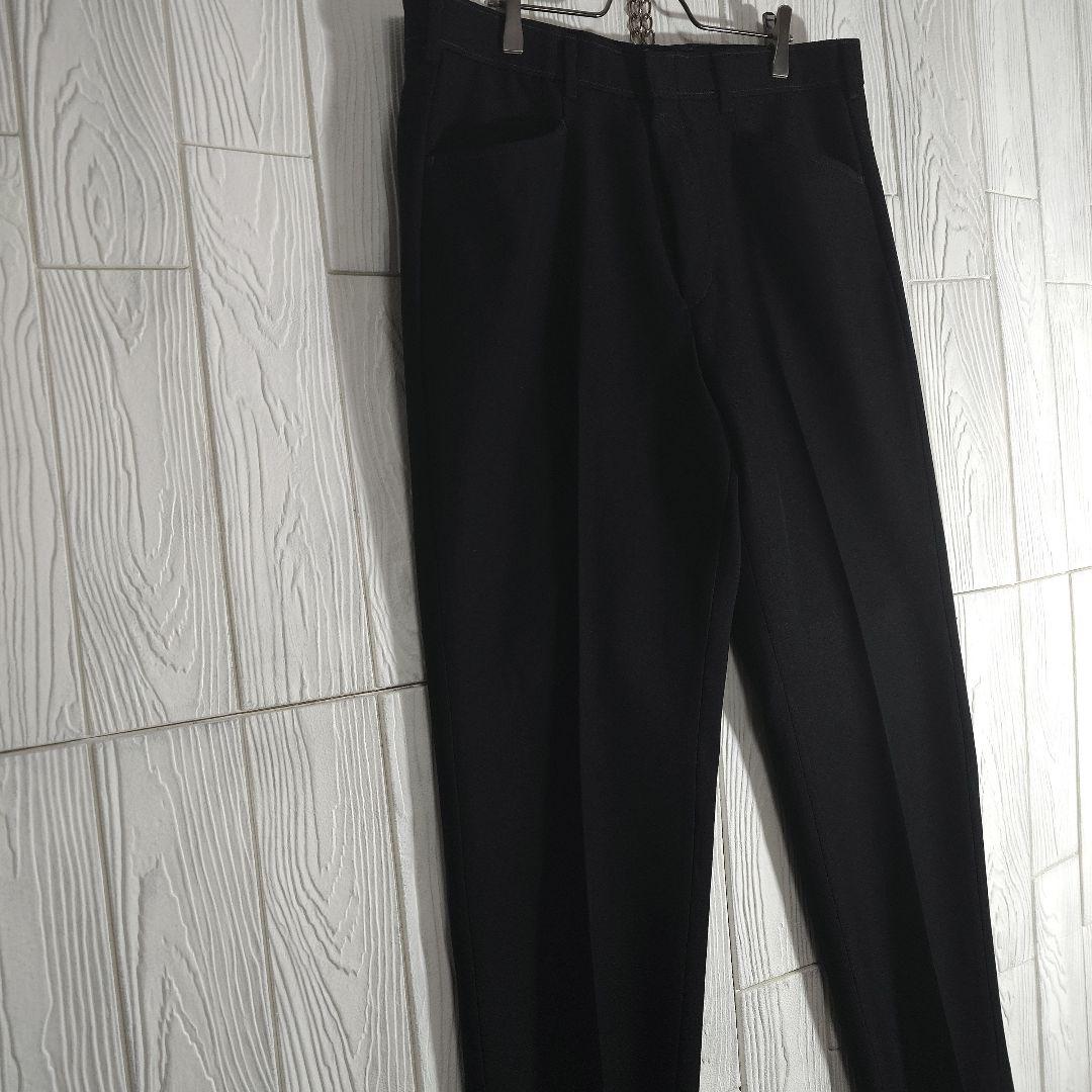 人気 リーバイス アクションスラックス W36 ブラック センタープレス 古着