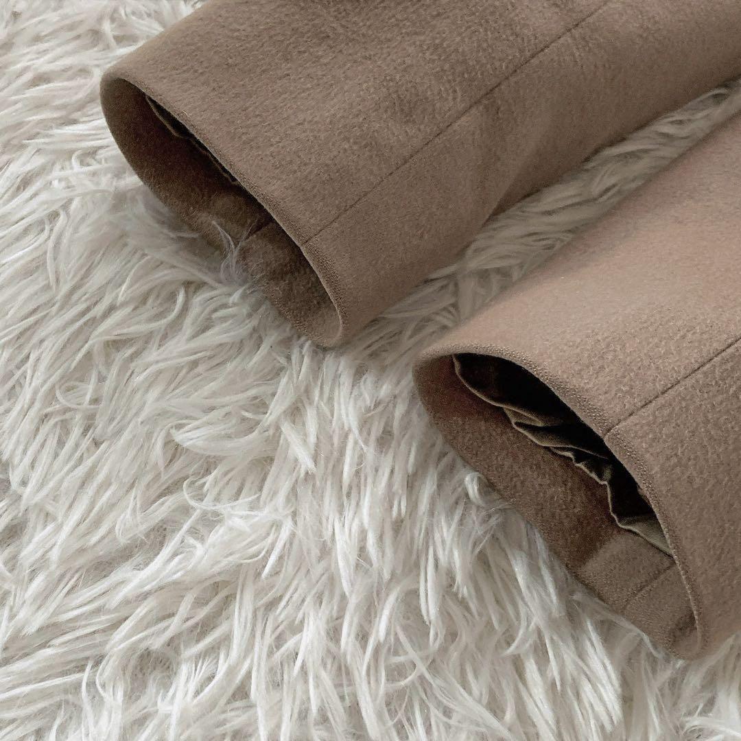 【美品・最高級】フォクシーブティック カシミヤ100%チェスターコート ベージュ