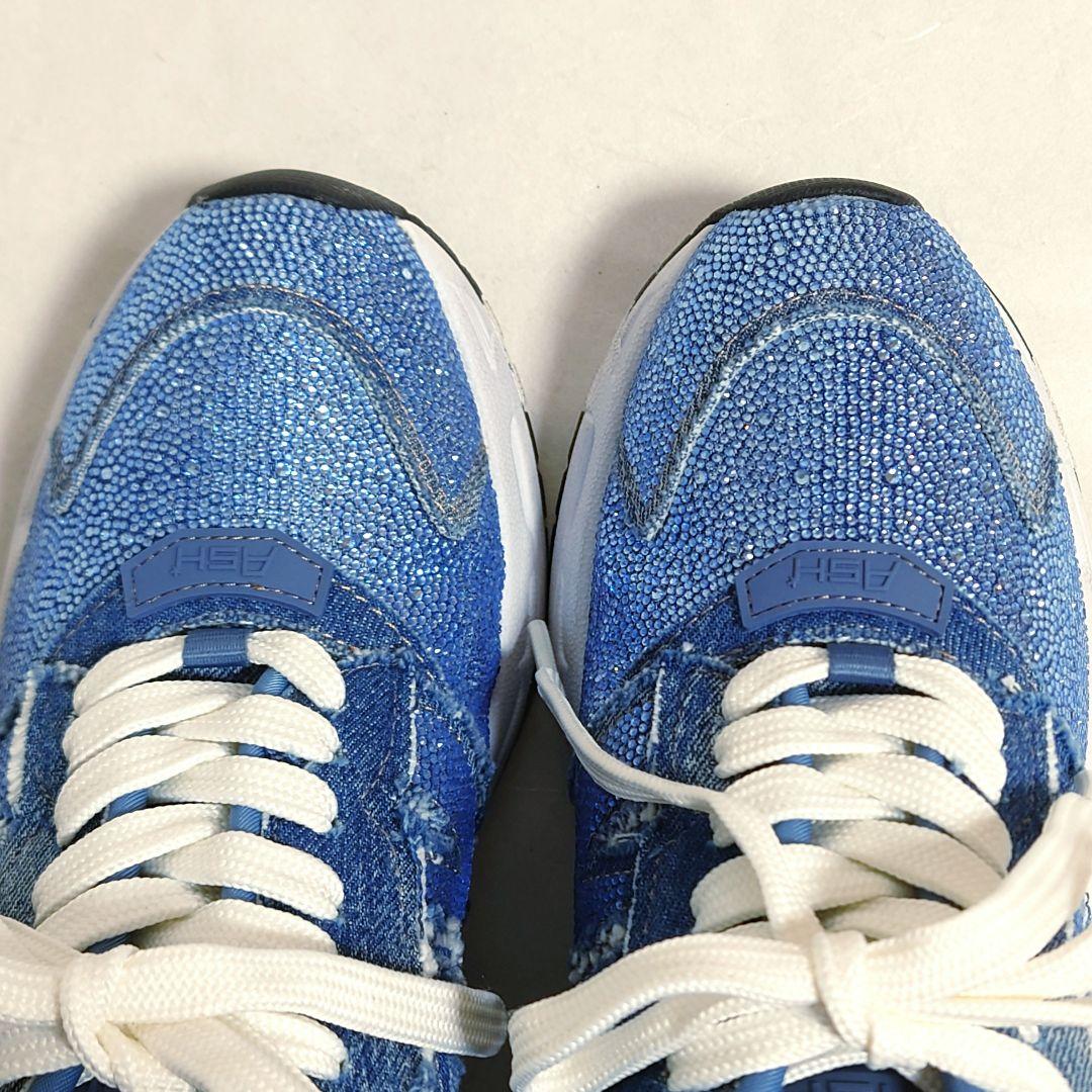 未使用品 ASH アッシュ ラインストーン デニムスニーカー37(23.5cm