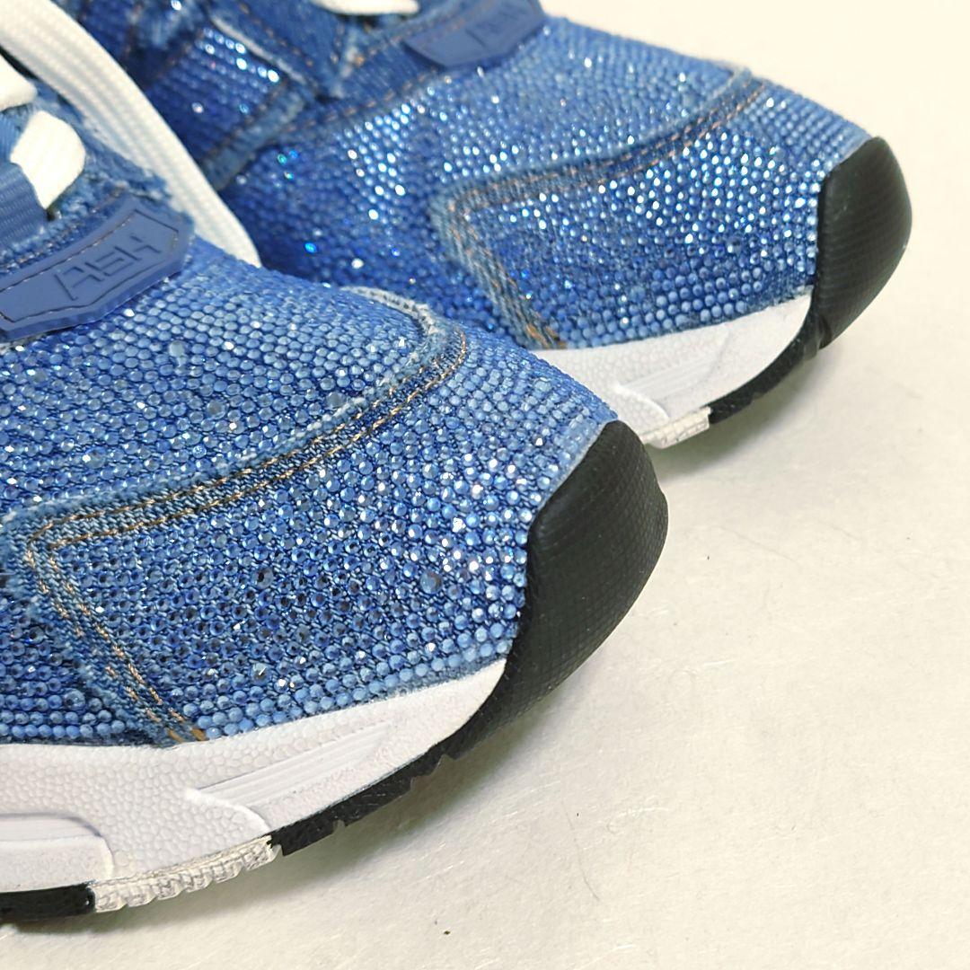 未使用品 ASH アッシュ ラインストーン デニムスニーカー37(23.5cm