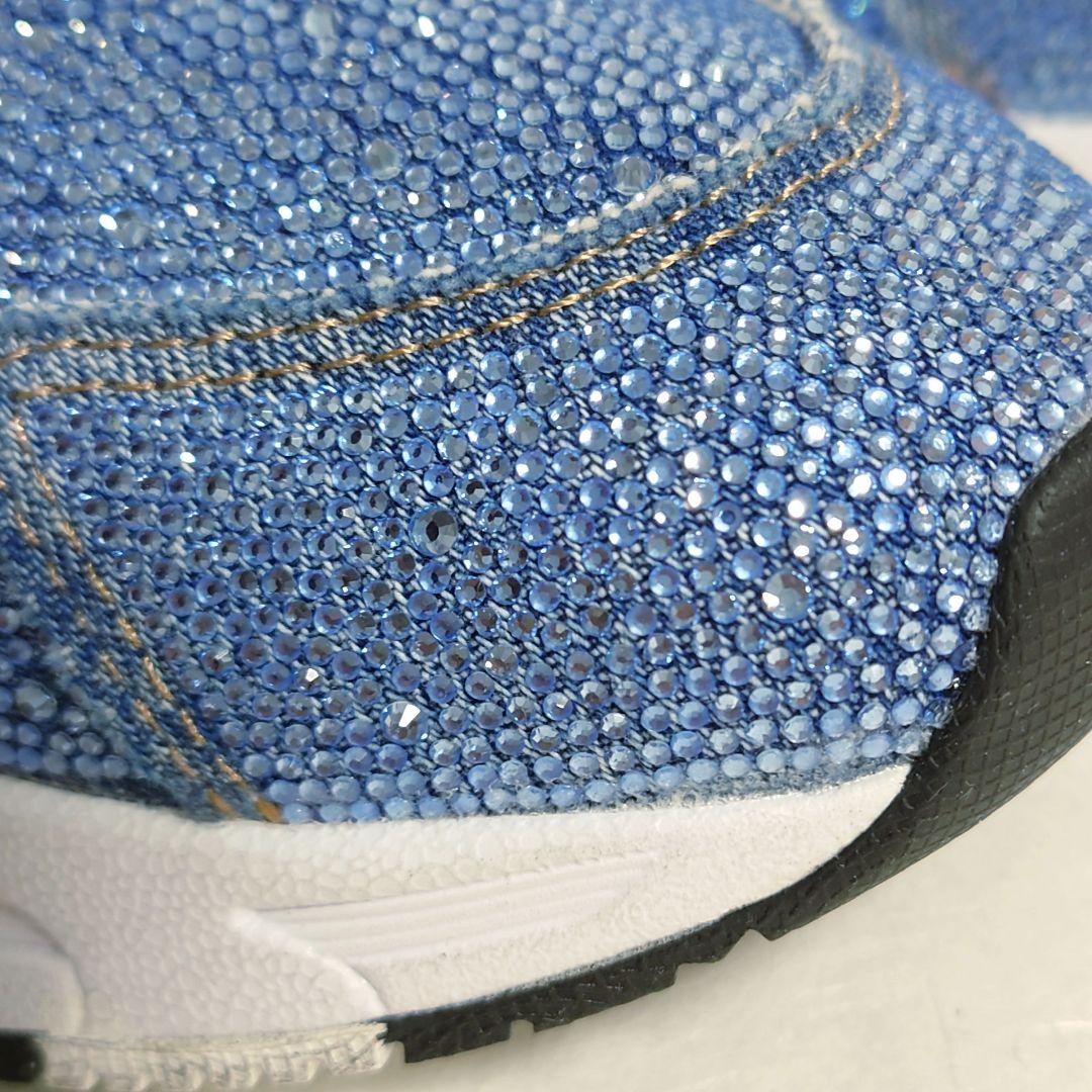 未使用品 ASH アッシュ ラインストーン デニムスニーカー37(23.5cm