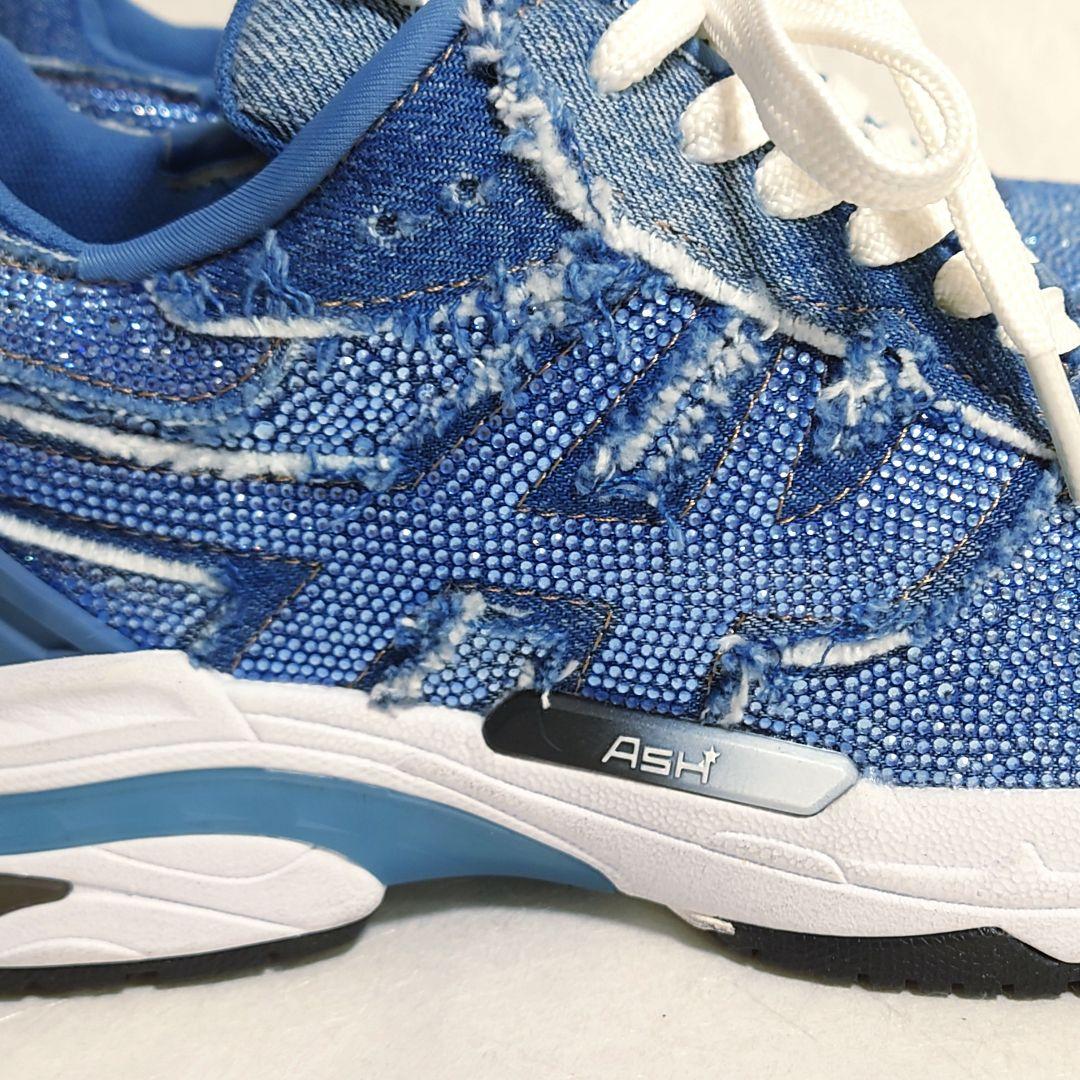 未使用品 ASH アッシュ ラインストーン デニムスニーカー37(23.5cm