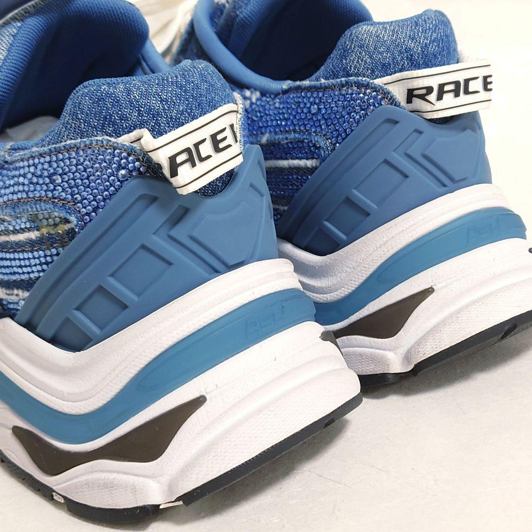 未使用品 ASH アッシュ ラインストーン デニムスニーカー37(23.5cm