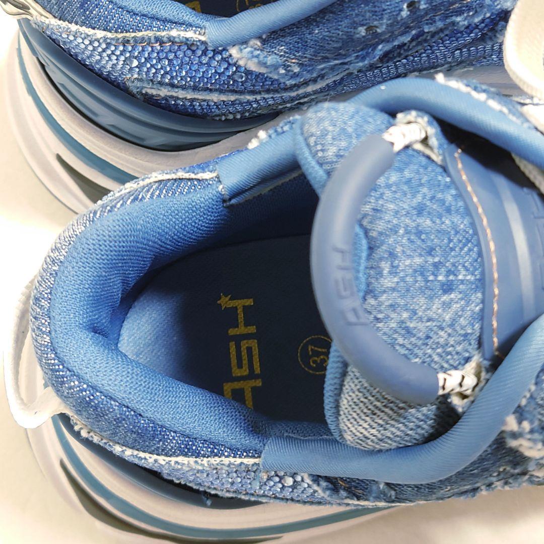 未使用品 ASH アッシュ ラインストーン デニムスニーカー37(23.5cm