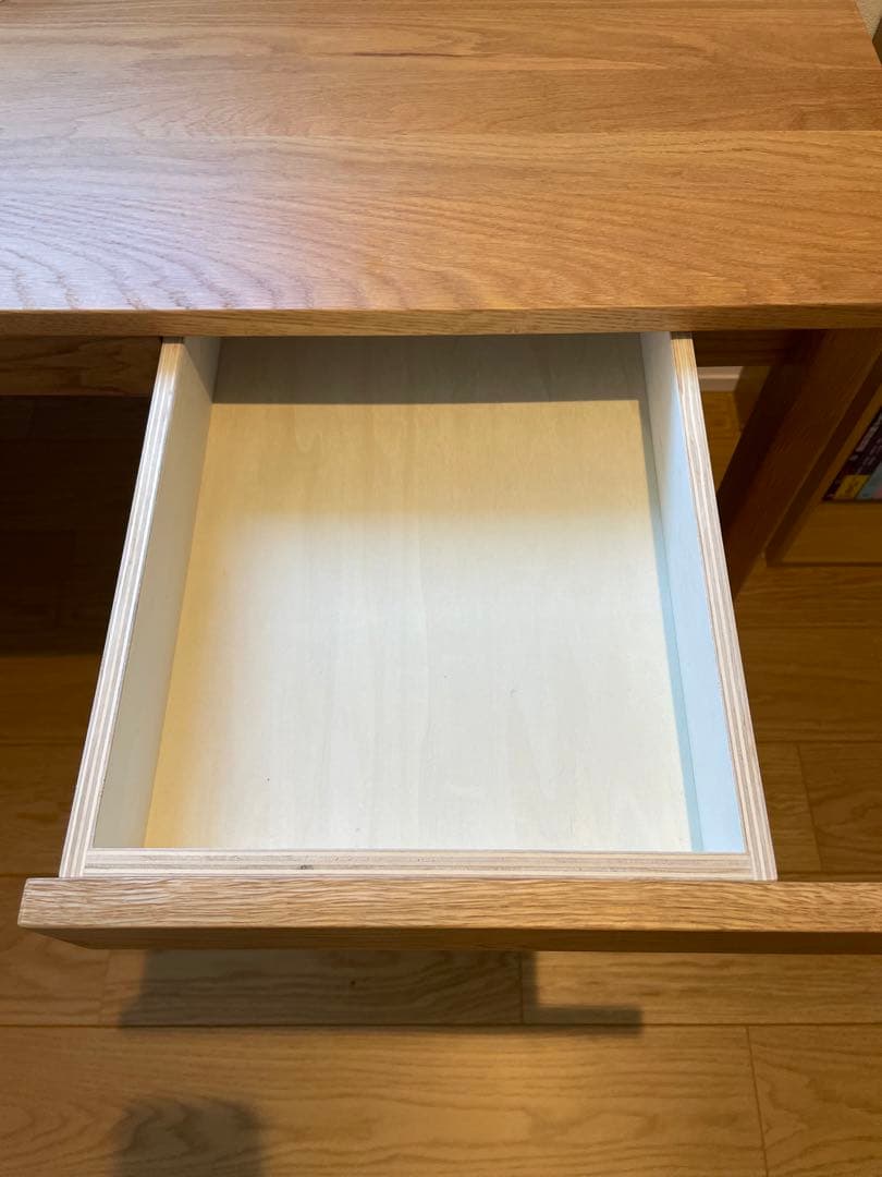 無印良品 MUJI 木製デスク オーク材 引き出し付き