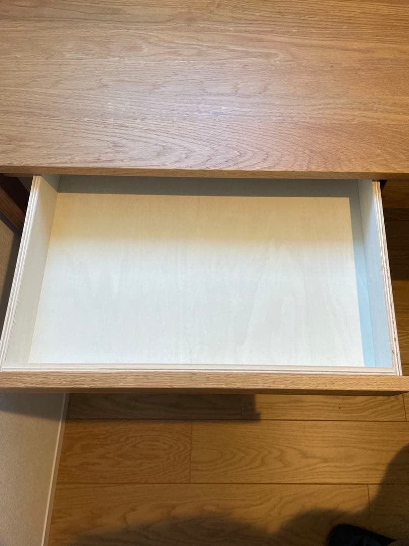 無印良品 MUJI 木製デスク オーク材 引き出し付き
