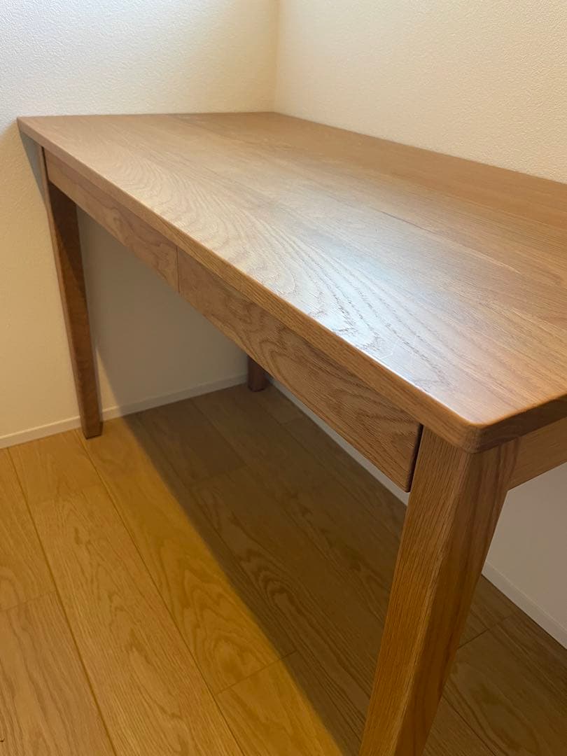 無印良品 MUJI 木製デスク オーク材 引き出し付き