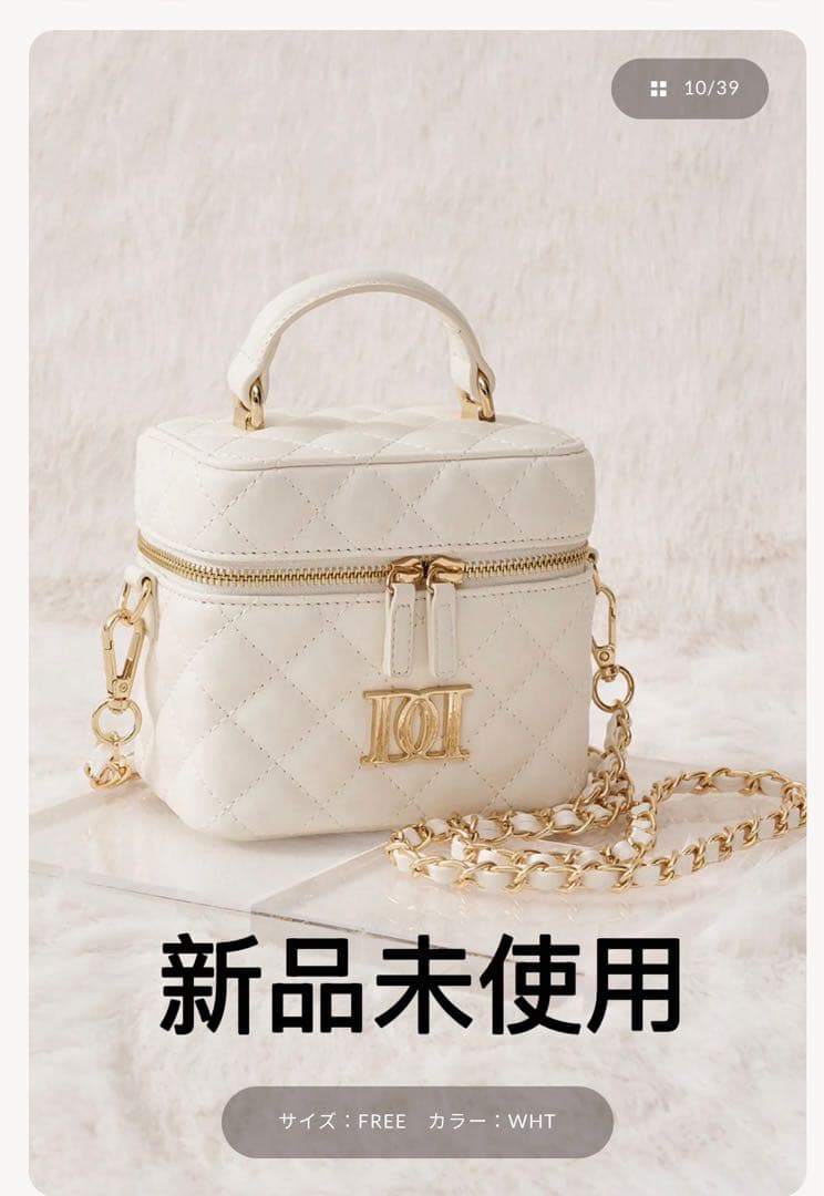 darich 【ゴールドパーツ】キルティングスクエアミニバッグ